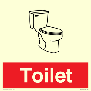 Toilet Sign Dementia Friendly Red